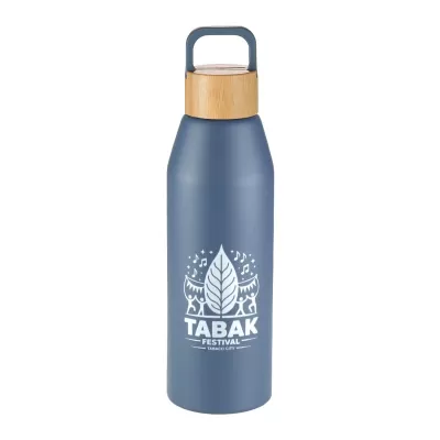 Aspen Recycled 1L Aluminium Drink Bottle with Bamboo Lid 1L