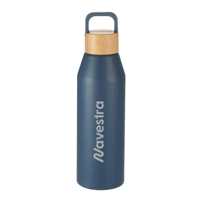 Aspen Recycled 1L Aluminium Drink Bottle with Bamboo Lid 1L