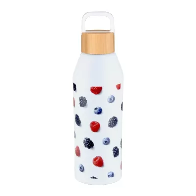 Aspen Recycled 1L Aluminium Drink Bottle with Bamboo Lid 1L