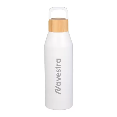 Aspen Recycled 1L Aluminium Drink Bottle with Bamboo Lid 1L