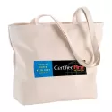 Zippered Shopper 340gsm Canvas Tote Bag