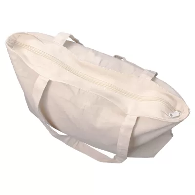 Zippered Shopper 340gsm Canvas Tote Bag