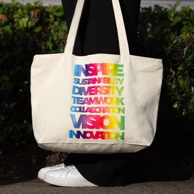 Zippered Shopper 340gsm Canvas Tote Bag