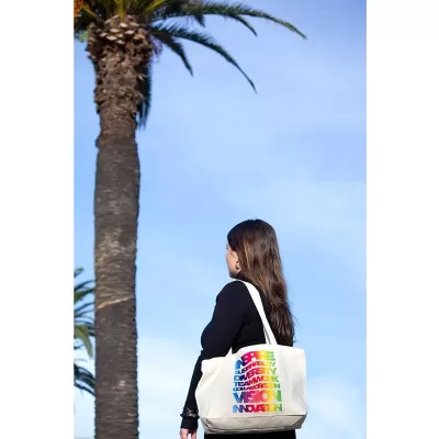 Zippered Shopper 340gsm Canvas Tote Bag