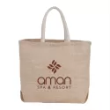 Herringbone Jute Tote Bag