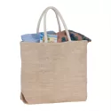 Herringbone Jute Tote Bag
