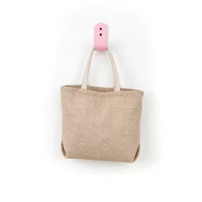 Herringbone Jute Tote Bag