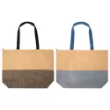 Straw Large 21L Zipped Paper Tote Bag