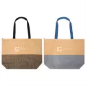 Straw Large 21L Zipped Paper Tote Bag