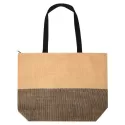 Straw Large 21L Zipped Paper Tote Bag