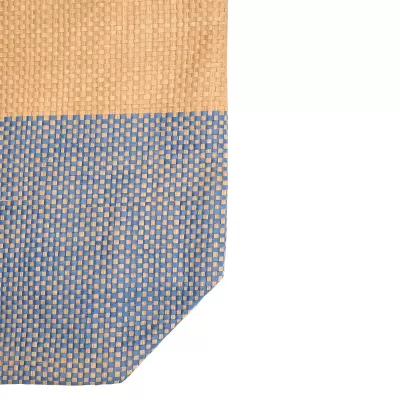 Straw Large 21L Zipped Paper Tote Bag