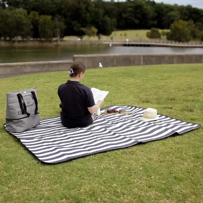 Día De Campo Poly Rug with Waterproof Backing