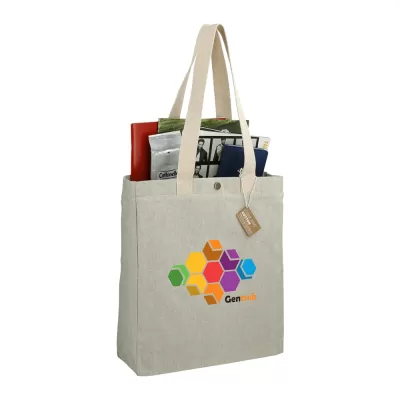 Repose 10oz Recycled Box Cotton Tote Bag with Snap