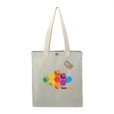 Repose 10oz Recycled Box Cotton Tote Bag with Snap