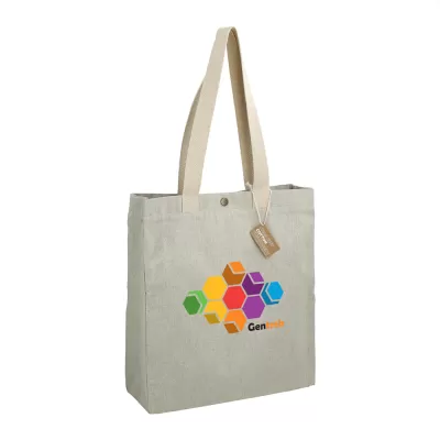Repose 10oz Recycled Box Cotton Tote Bag with Snap
