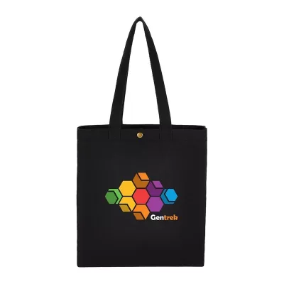 Repose 10oz Recycled Box Cotton Tote Bag with Snap