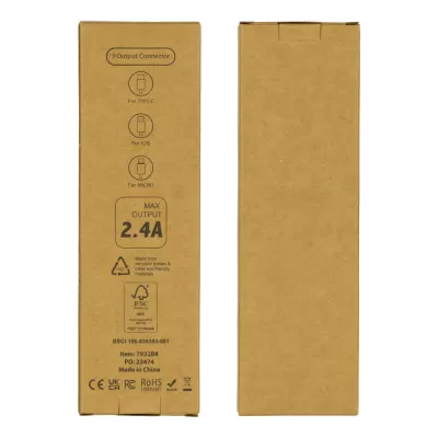 Recycled 6-in-1 RPET Charging Cable