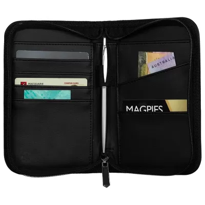 Recycled PU Travel Wallet with RFID Blocking