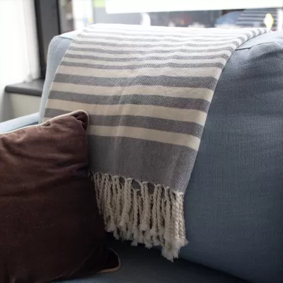 Hilana Upcycled Fethiye Throw Cotton Blanket