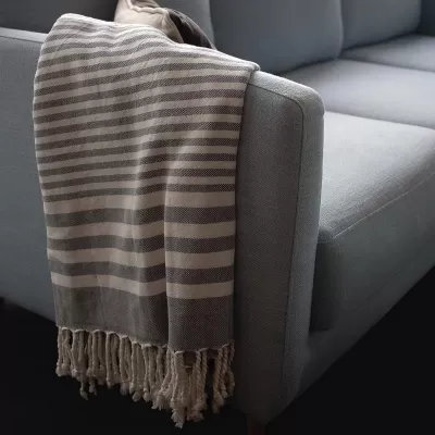 Hilana Upcycled Fethiye Throw Cotton Blanket