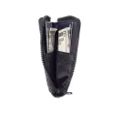 Thread Zipper Leather Wallet
