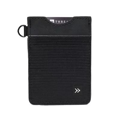 Thread Vertical Leather Wallet