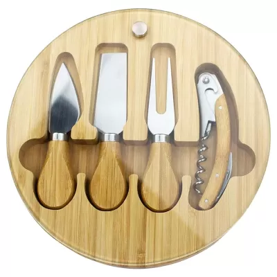 Trekk Round Bamboo Cheese Set