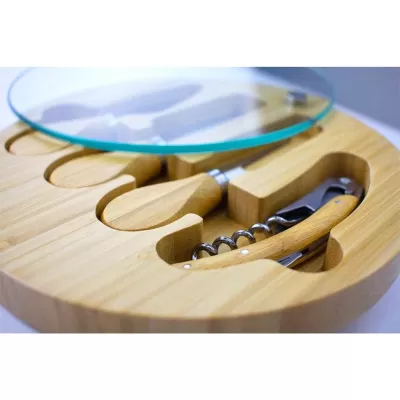 Trekk Round Bamboo Cheese Set