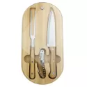 Trekk Oval Bamboo Glass Knife Set