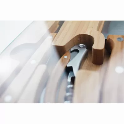Trekk Oval Bamboo Glass Knife Set