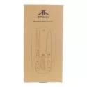 Trekk Oval Bamboo Glass Knife Set