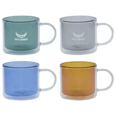 Spectrum Glass Double Wall Coffee Mug