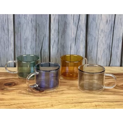 Spectrum Glass Double Wall Coffee Mug