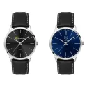 Mens Dress Watch with Leather Strap