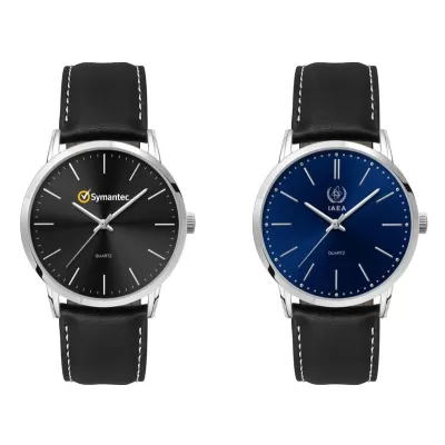 Mens Dress Watch with Leather Strap
