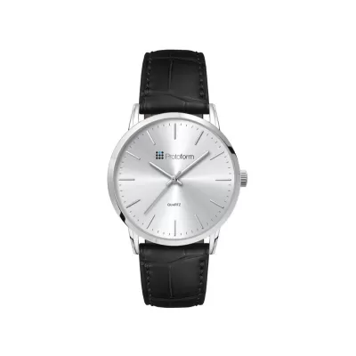 Mens Dress Watch with Croco Leather Strap