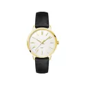 Ladies Gold Dress Watch with Leather Strap