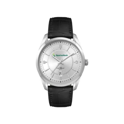 Mens Casual Dress Watch with Croco Leather Strap