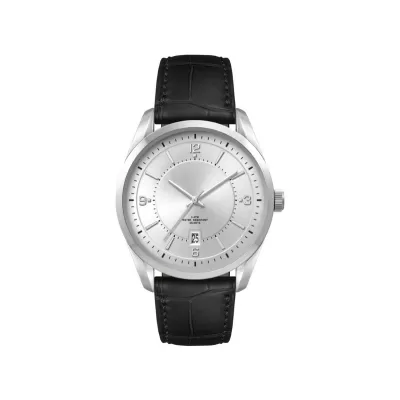 Mens Casual Dress Watch with Croco Leather Strap