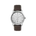 Mens Casual Dress Watch with Brown Leather Strap