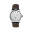 Mens Casual Dress Watch with Brown Leather Strap