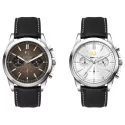 Chrono Unisex Watch with Silver or Brown Dial