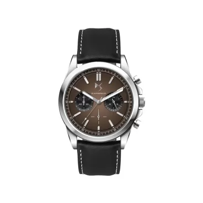 Chrono Unisex Watch with Silver or Brown Dial