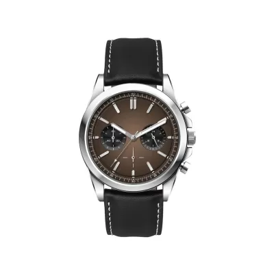 Chrono Unisex Watch with Silver or Brown Dial