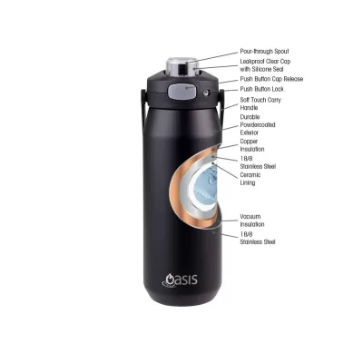Oasis Capri 750ml Quick Release Lid Vacuum Bottle
