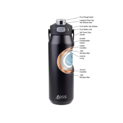 Oasis Capri 1L Quick Release Lid Vacuum Bottle