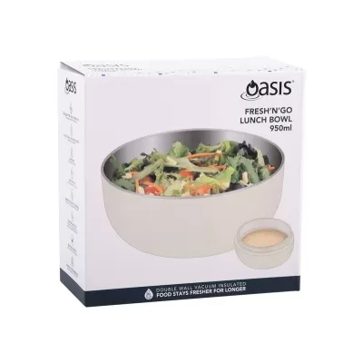 Oasis FreshNGo 950ml Stainless Steel Insulated Lunch Bowl