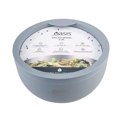 Oasis 2.8L Stainless Steel Double Wall Salad Bowl