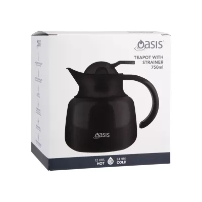 Oasis 750ml Stainless Steel Insulated Teapot with Strainer