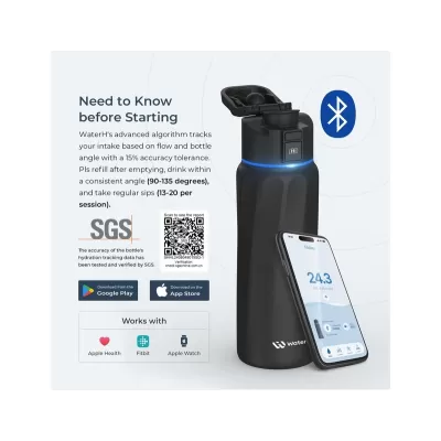 WaterH Boost Smart 946ml Stainless Steel Drink Bottle